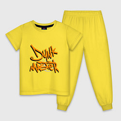 Пижама хлопковая детская Dunk Master, цвет: желтый