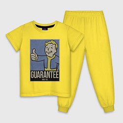 Пижама хлопковая детская Vault guarantee boy, цвет: желтый