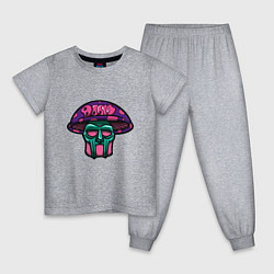 Пижама хлопковая детская MF Doom Mushroom, цвет: меланж