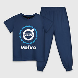 Пижама хлопковая детская Volvo в стиле Top Gear, цвет: тёмно-синий