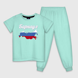 Пижама хлопковая детская Барнаул Алтайский край, цвет: мятный