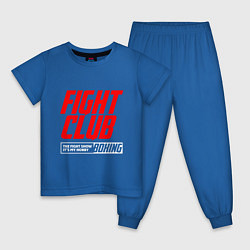 Пижама хлопковая детская Fight club boxing, цвет: синий
