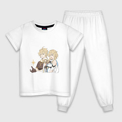 Пижама хлопковая детская Итер и Люмин, цвет: белый