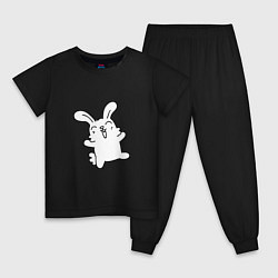 Пижама хлопковая детская Happy Bunny, цвет: черный