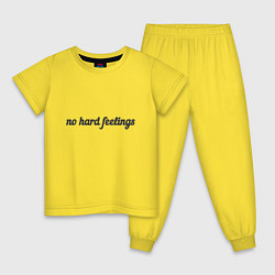 Пижама хлопковая детская No hard feelings, цвет: желтый