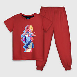 Пижама хлопковая детская Марин Китагава - Фарфоровая кукла, цвет: красный