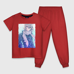 Пижама хлопковая детская Тамаки Йоцуба - IDOLiSH7, цвет: красный