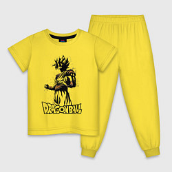 Пижама хлопковая детская Dragon Ball - Goku Son - Герой, цвет: желтый