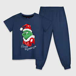 Детская пижама Merry Christmas, Santa Claus Grinch