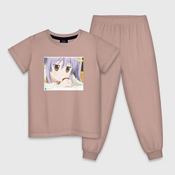 Пижама хлопковая детская Sad Renge - Деревенская глубинка, цвет: пыльно-розовый