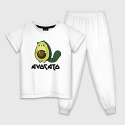 Пижама хлопковая детская Avocado - AvoCATo - Joke, цвет: белый