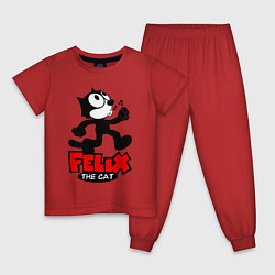 Пижама хлопковая детская Whistling Felix, цвет: красный