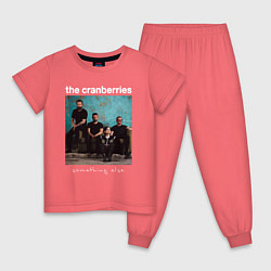 Пижама хлопковая детская The Cranberries rock, цвет: коралловый