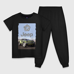 Пижама хлопковая детская Chrysler Jeep - concept, цвет: черный