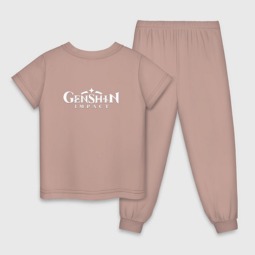 Детская пижама Геншин Импакт, любимым / Пыльно-розовый – фото 2
