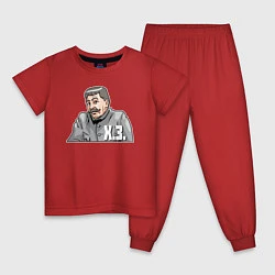 Пижама хлопковая детская Сталин не знает, цвет: красный