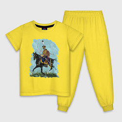 Пижама хлопковая детская Вахмистр Ахтырского гусарского полка 1811 - 1813 г, цвет: желтый