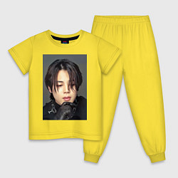 Пижама хлопковая детская Handsome Jimin, цвет: желтый