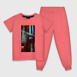 Пижама хлопковая детская Depeche Mode: Poster, цвет: коралловый
