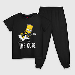 Пижама хлопковая детская The Cure Барт Симпсон рокер, цвет: черный