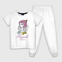 Пижама хлопковая детская Margarita - pulp fiction, цвет: белый