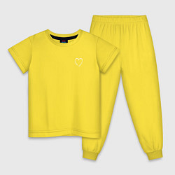 Пижама хлопковая детская Minimal love, цвет: желтый