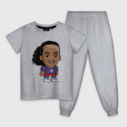 Пижама хлопковая детская Ronaldinho Barcelona, цвет: меланж