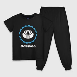 Пижама хлопковая детская Daewoo в стиле Top Gear, цвет: черный