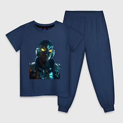 Пижама хлопковая детская ArmorMan, цвет: тёмно-синий