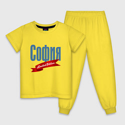 Пижама хлопковая детская София - ограниченный выпуск, цвет: желтый