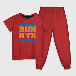 Пижама хлопковая детская Run New York Knicks, цвет: красный
