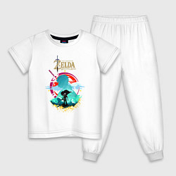 Пижама хлопковая детская The Legend of Zelda - Link, цвет: белый
