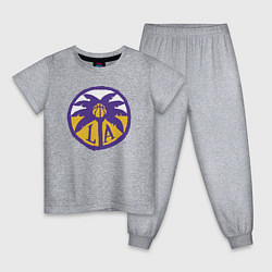 Пижама хлопковая детская Lakers California, цвет: меланж