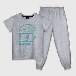 Пижама хлопковая детская Denver basket, цвет: меланж