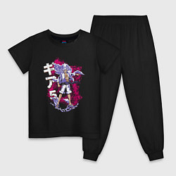 Пижама хлопковая детская Luffy gear 5, цвет: черный