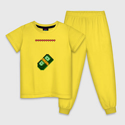 Пижама хлопковая детская Доллары из майнкрафта, цвет: желтый