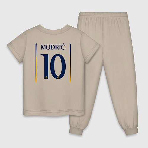 Детская пижама Лука Модрич ФК Реал Мадрид форма 2324 домашняя / Миндальный – фото 2
