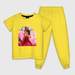 Пижама хлопковая детская Суши Девон Аоки Honda s2000, цвет: желтый