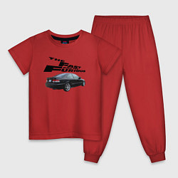 Пижама хлопковая детская Honda Civic SI Форсаж, цвет: красный