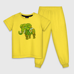 Детская пижама Зелёный слон