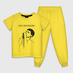 Пижама хлопковая детская Йен Кёртис Joy Division, цвет: желтый
