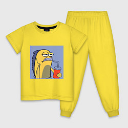 Детская пижама Спанч Боб рыба мем