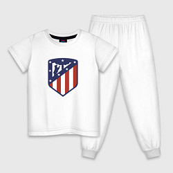 Пижама хлопковая детская Atletico Madrid FC, цвет: белый