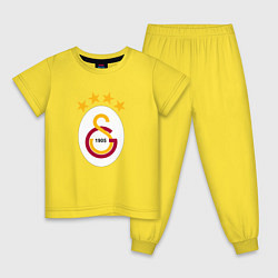 Пижама хлопковая детская Galatasaray fc sport, цвет: желтый