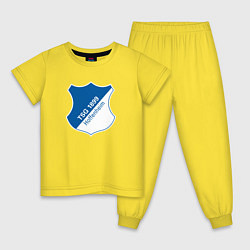 Пижама хлопковая детская Hoffenheim fc germany, цвет: желтый