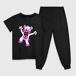 Пижама хлопковая детская Фантайм Фредди весёлый, цвет: черный