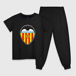 Пижама хлопковая детская Valencia fc sport, цвет: черный