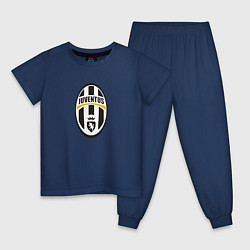 Пижама хлопковая детская Juventus sport fc, цвет: тёмно-синий