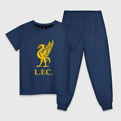 Пижама хлопковая детская Liverpool sport fc, цвет: тёмно-синий