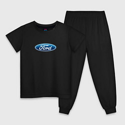 Пижама хлопковая детская Ford usa auto brend, цвет: черный